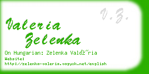 valeria zelenka business card